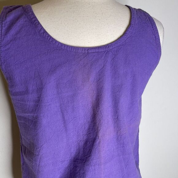 Vintage 90s S Small Tank Top Purple Sport Surf Beach Cotton Wacky Hip Hop Active - Picture 2 of 16